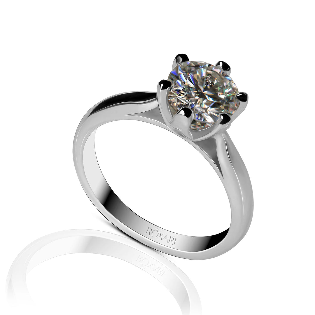 Moissanite diamond ring