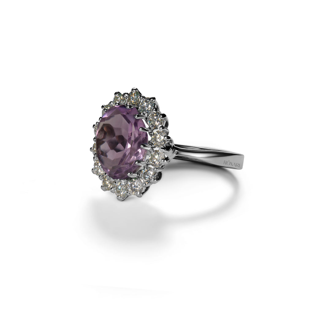 Natural Amethyst Diana Ring