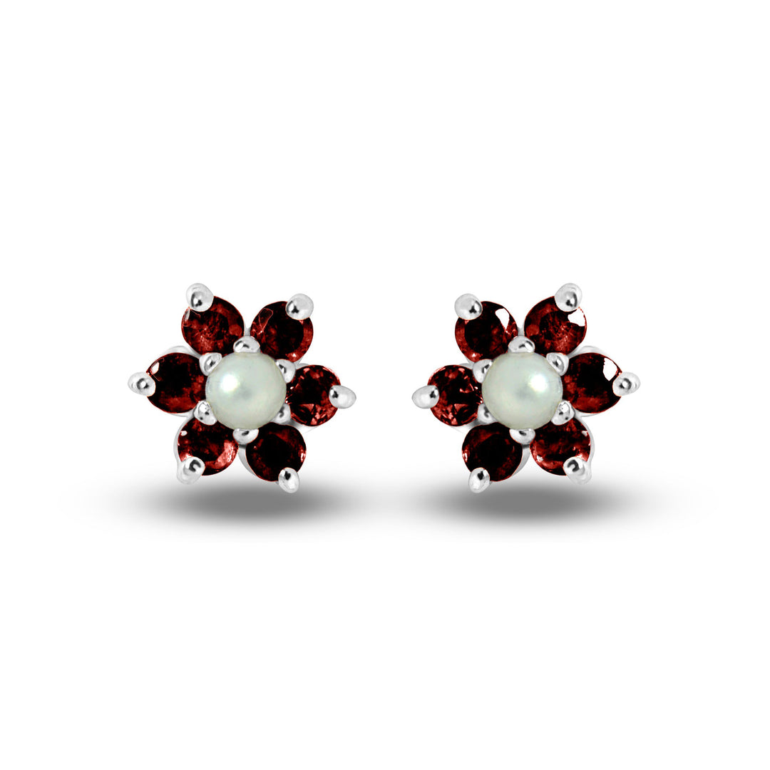 Garnet stone earrings