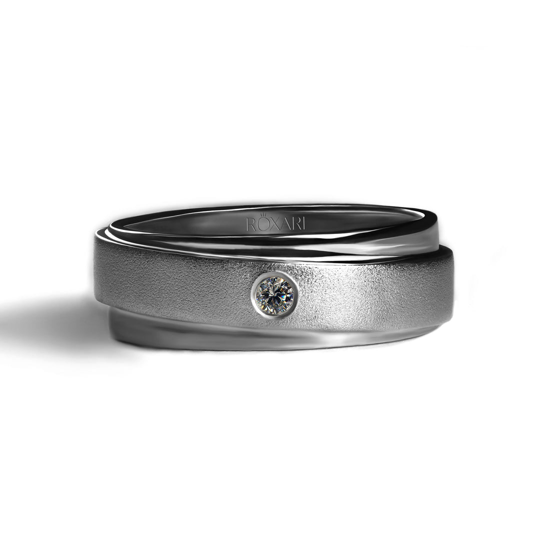 moissanite diamond wedding band