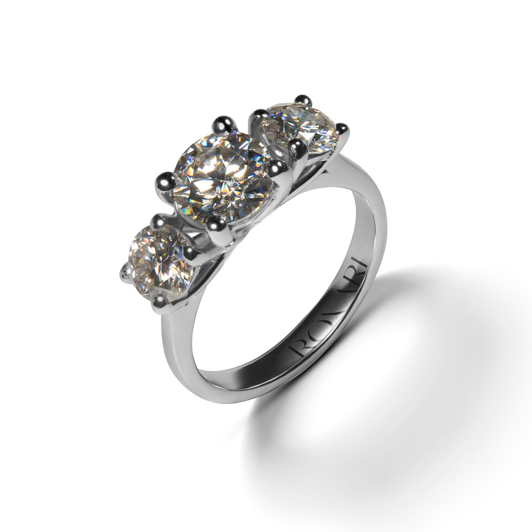 Moissanite diamond engagement ring