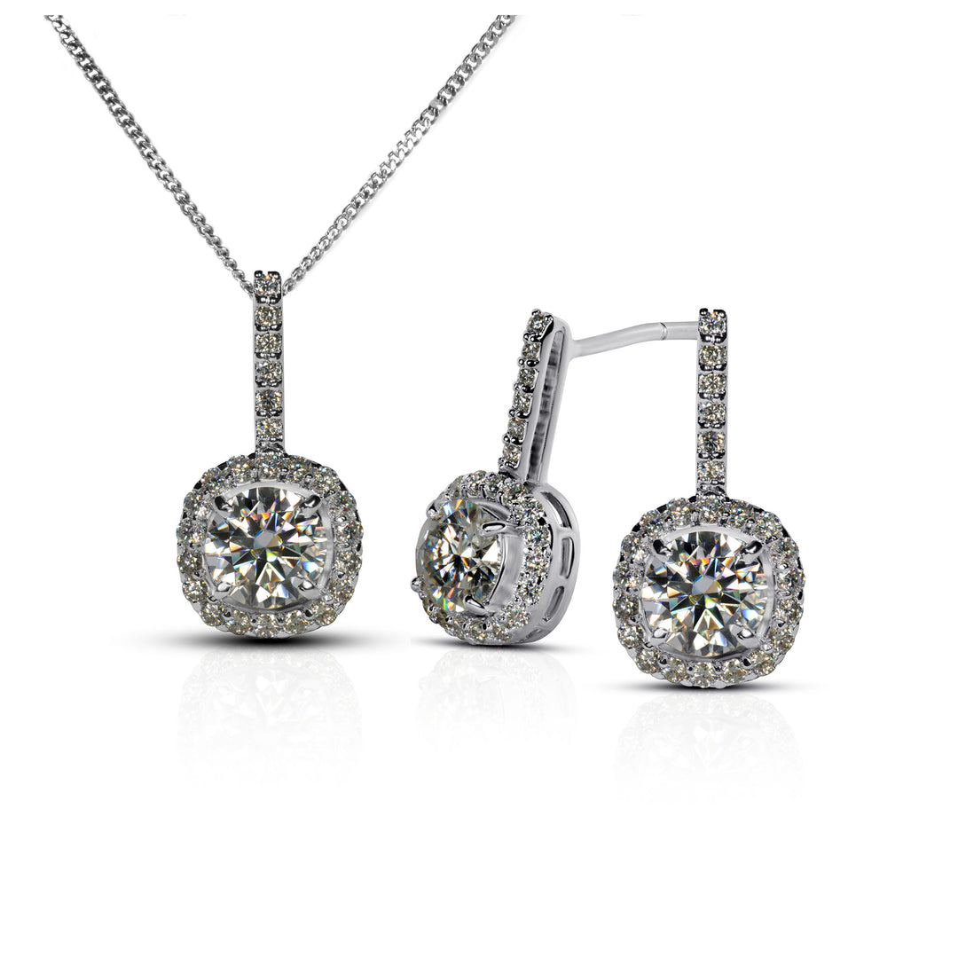 Moissanite Diamond Pendant Set for women