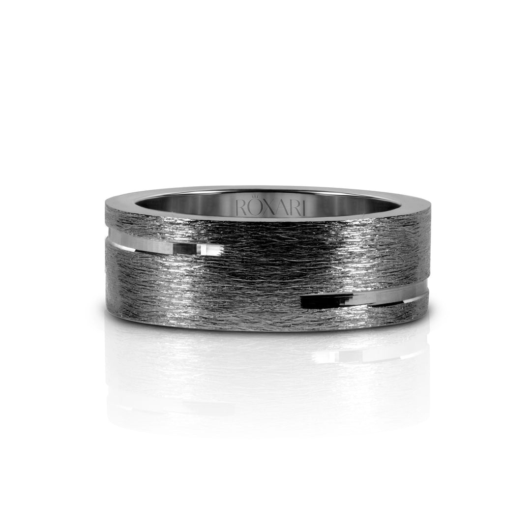 Moissanite diamond wedding ring for men