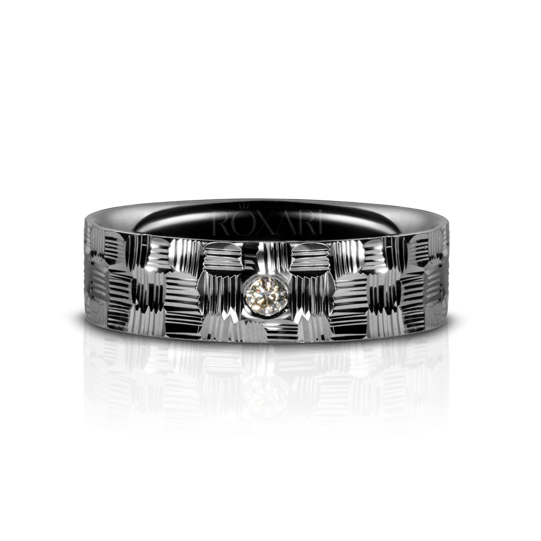Moissanite diamond Wedding band for men