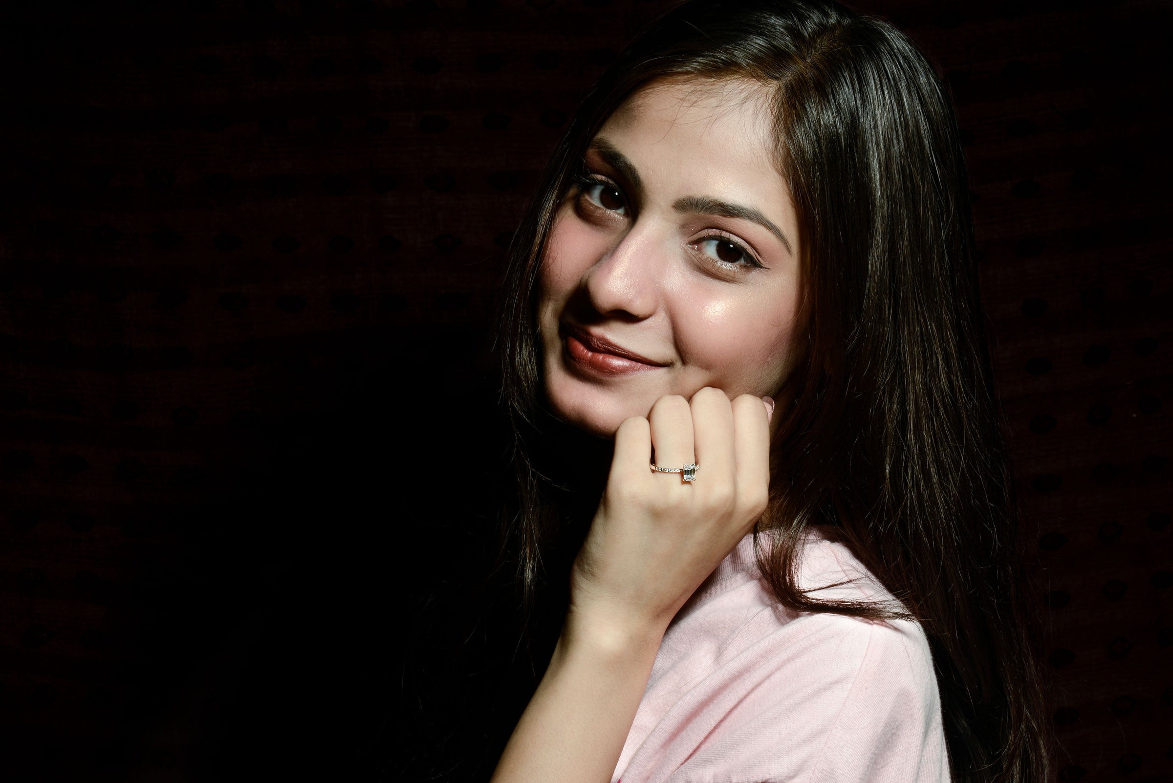 Moissanite diamond engagement ring Pakistan