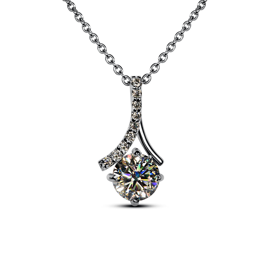 Buy 2 Carat Moissanite Diamond Pendant 