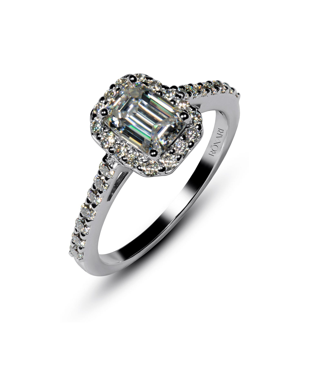 Buy Emerald Cut Moissanite Ring in Pakistan ] Roxari