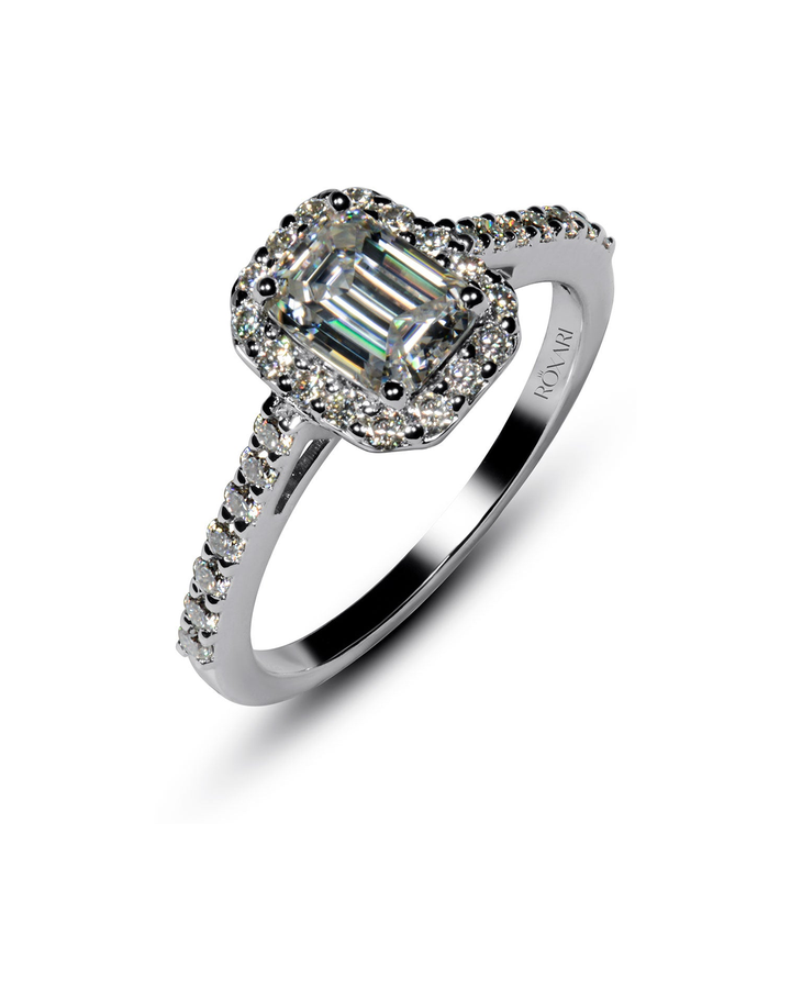 Buy Emerald Cut Moissanite Ring in Pakistan ] Roxari