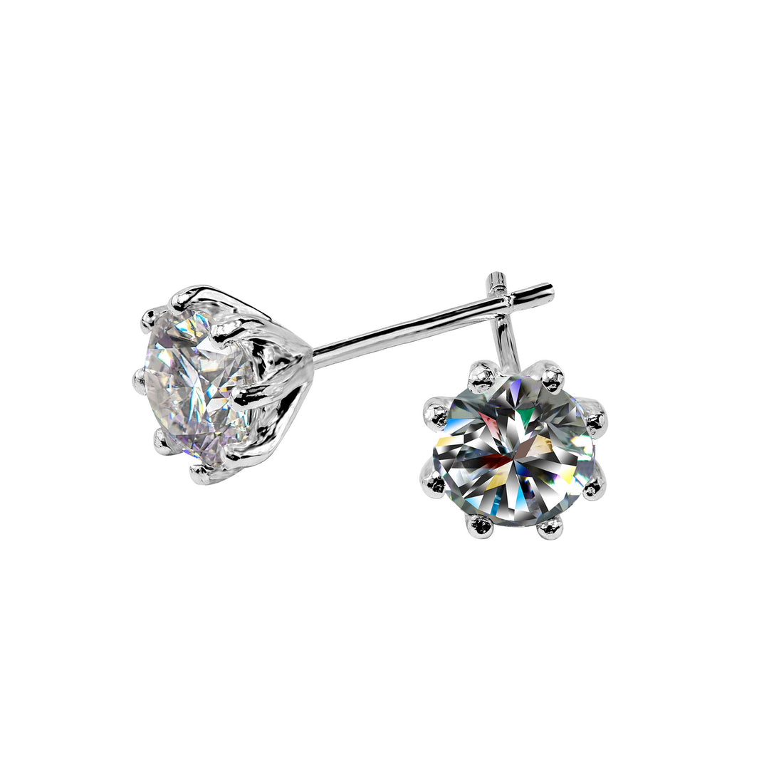 Moissanite Silver earrings for Girls in 925 Silver | Roxari