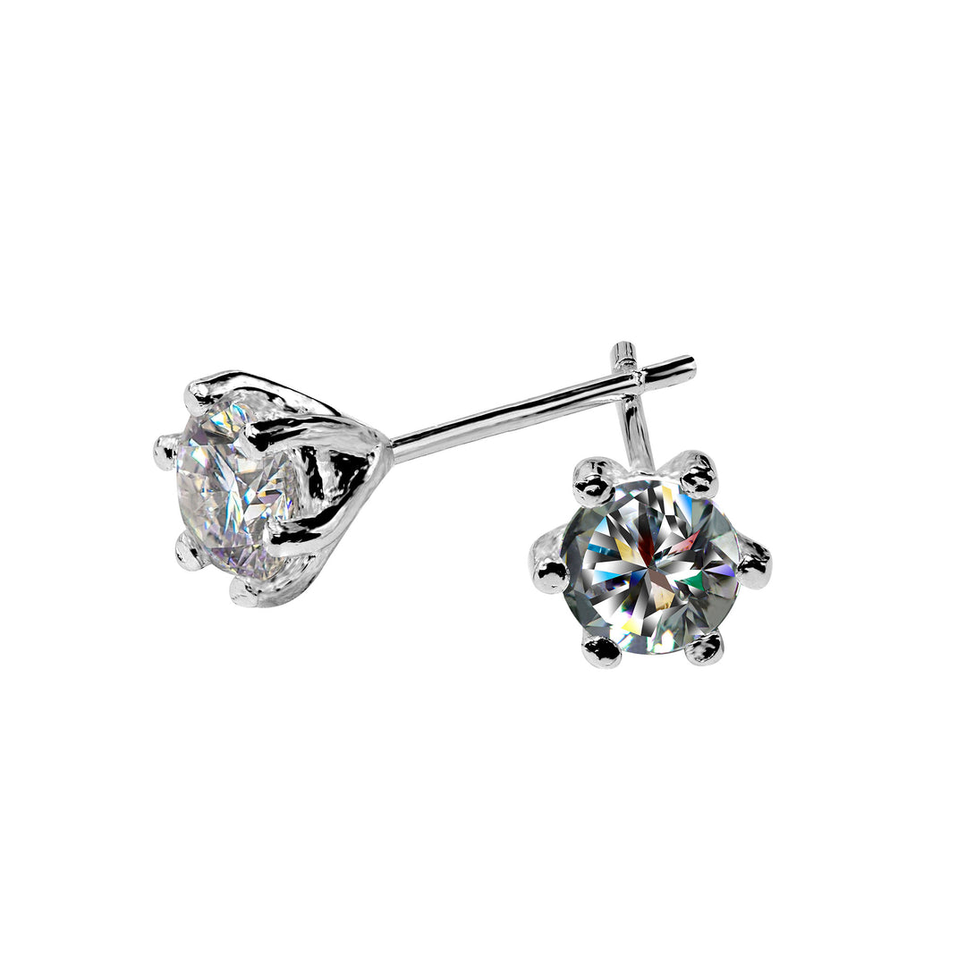 Moissanite Diamonds Silver earrings for Girls | Roxari