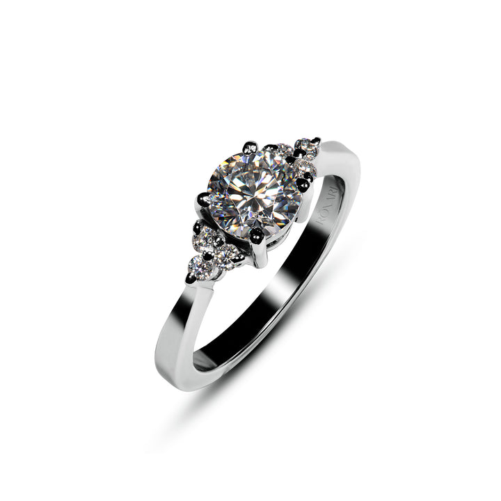 1 Carat Moissanite Diamond Moonlit Grace Ring