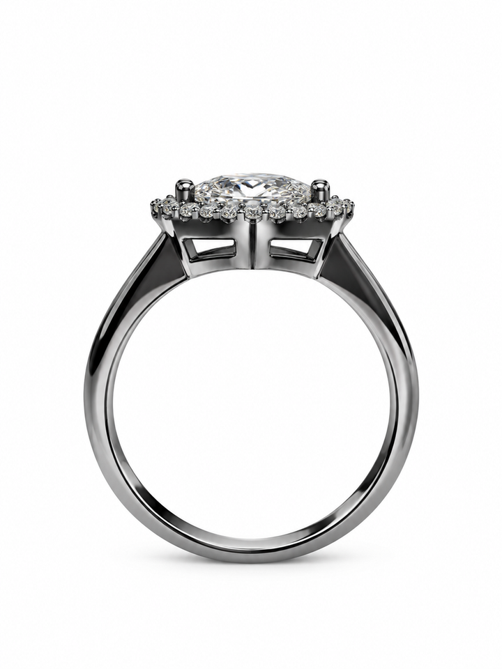 1 Carat Marqelle Ring shown in side profile