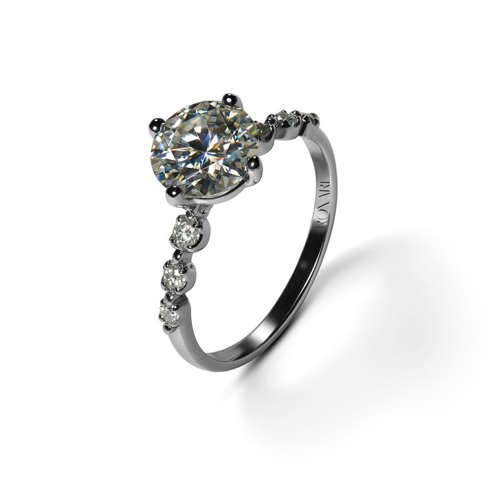 Moissanite diamond ring