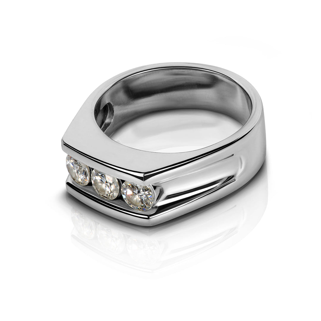 0.5 carat Moissanite diamond Band for men