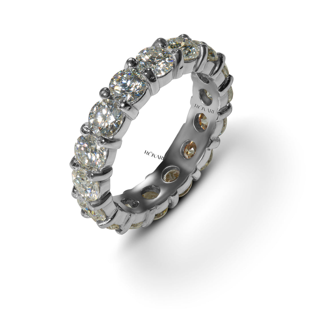 Infinity Moissanite diamond band