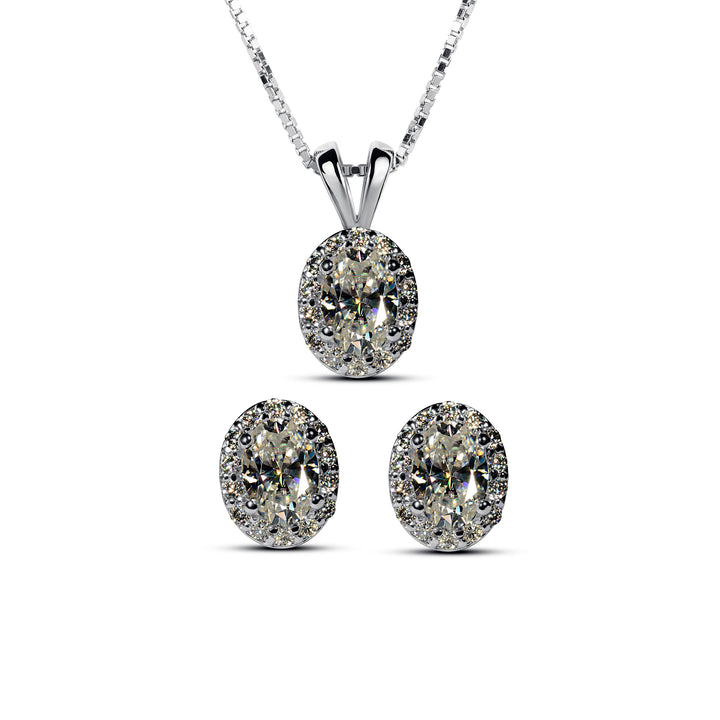 Moissanite Diamond Pendant Set for women