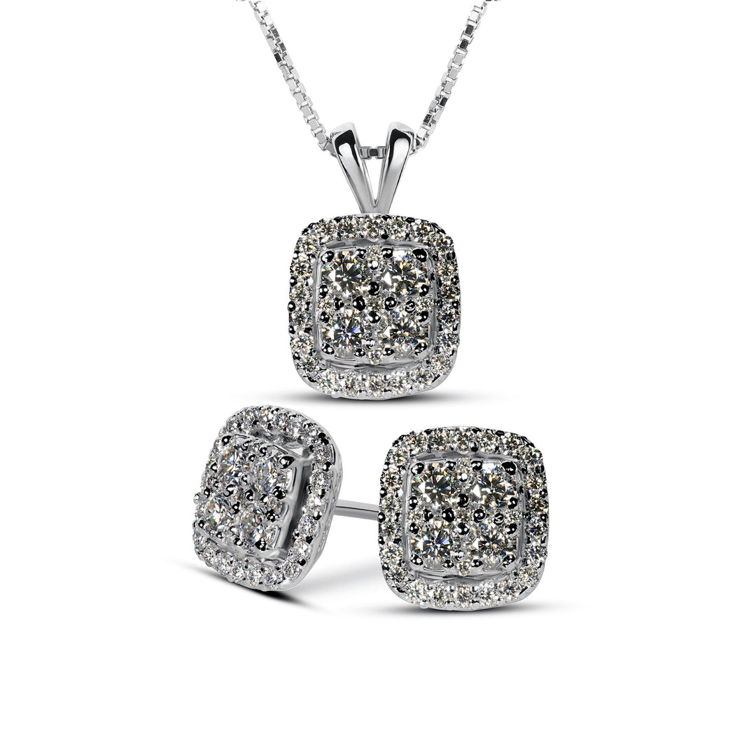 Moissanite Diamond Pendant Set for women