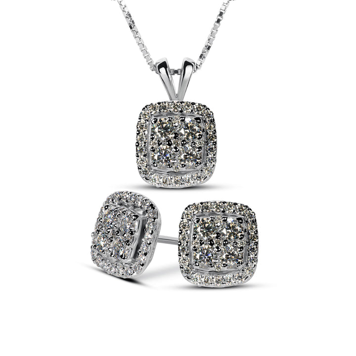 Moissanite Diamond Pendant Set for women