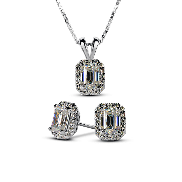 Moissanite Diamond Pendant Set for women