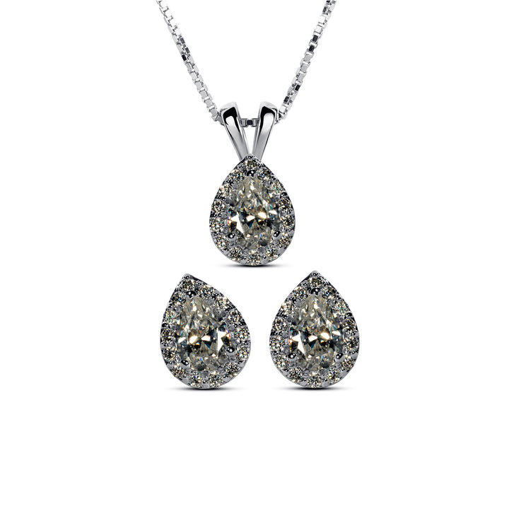 Moissanite Diamond Pendant Set for women