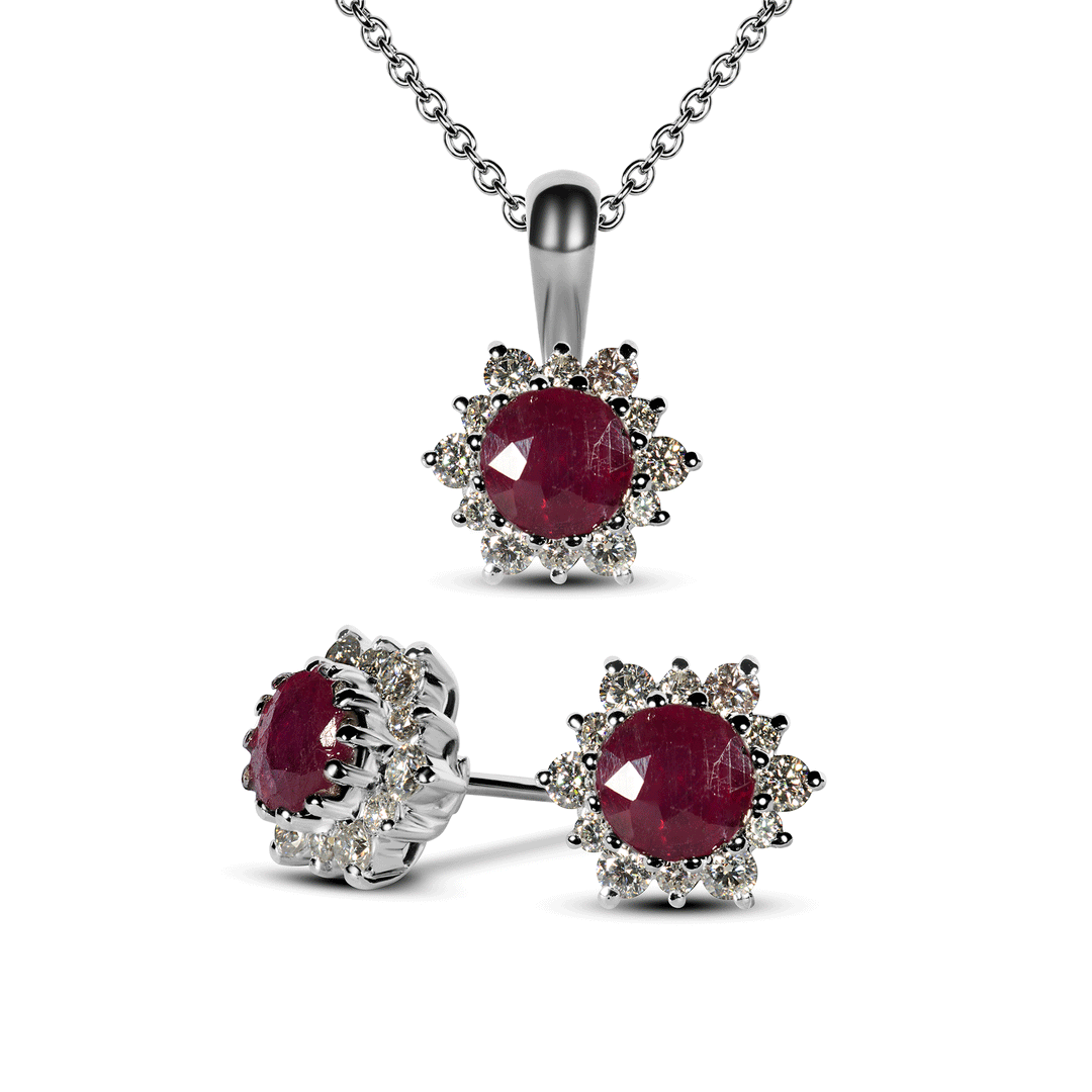 Yaqoot stone pendant set