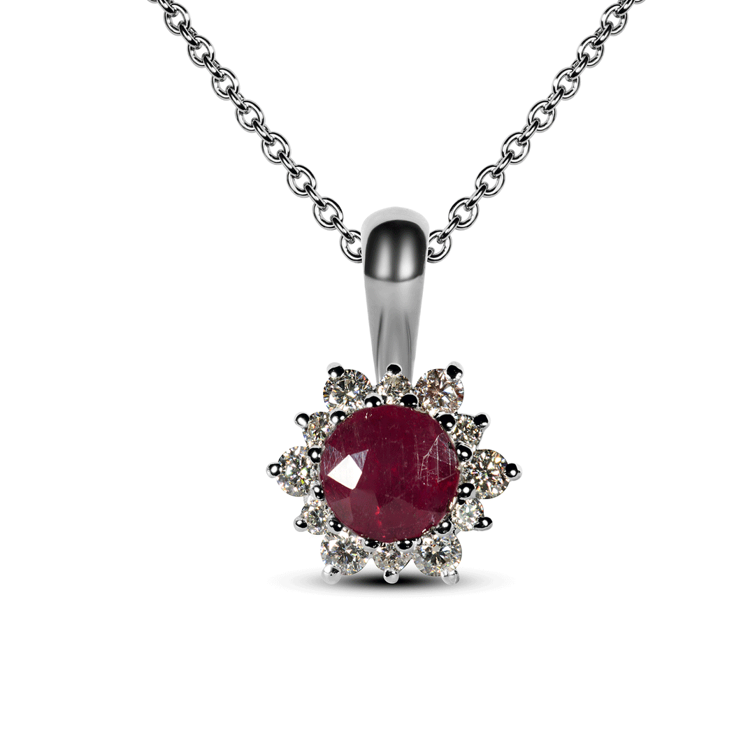 Ruby stone pendant