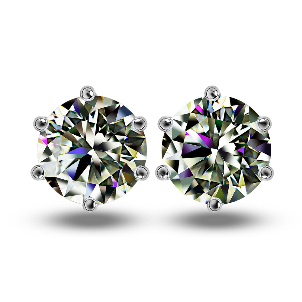 Moissanite diamond Silver Earrings for women | Roxari