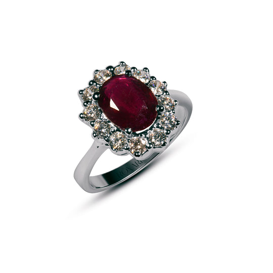 Radiant Ruby Rings in 925 Sterling Silver | Roxari | Moissanite & CZ ...