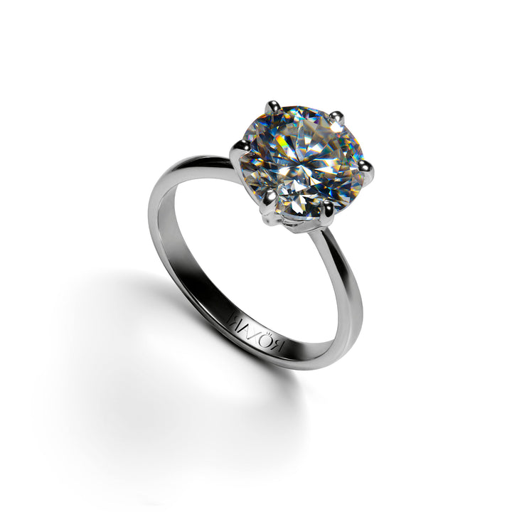 3 carat Moissanite diamond ring