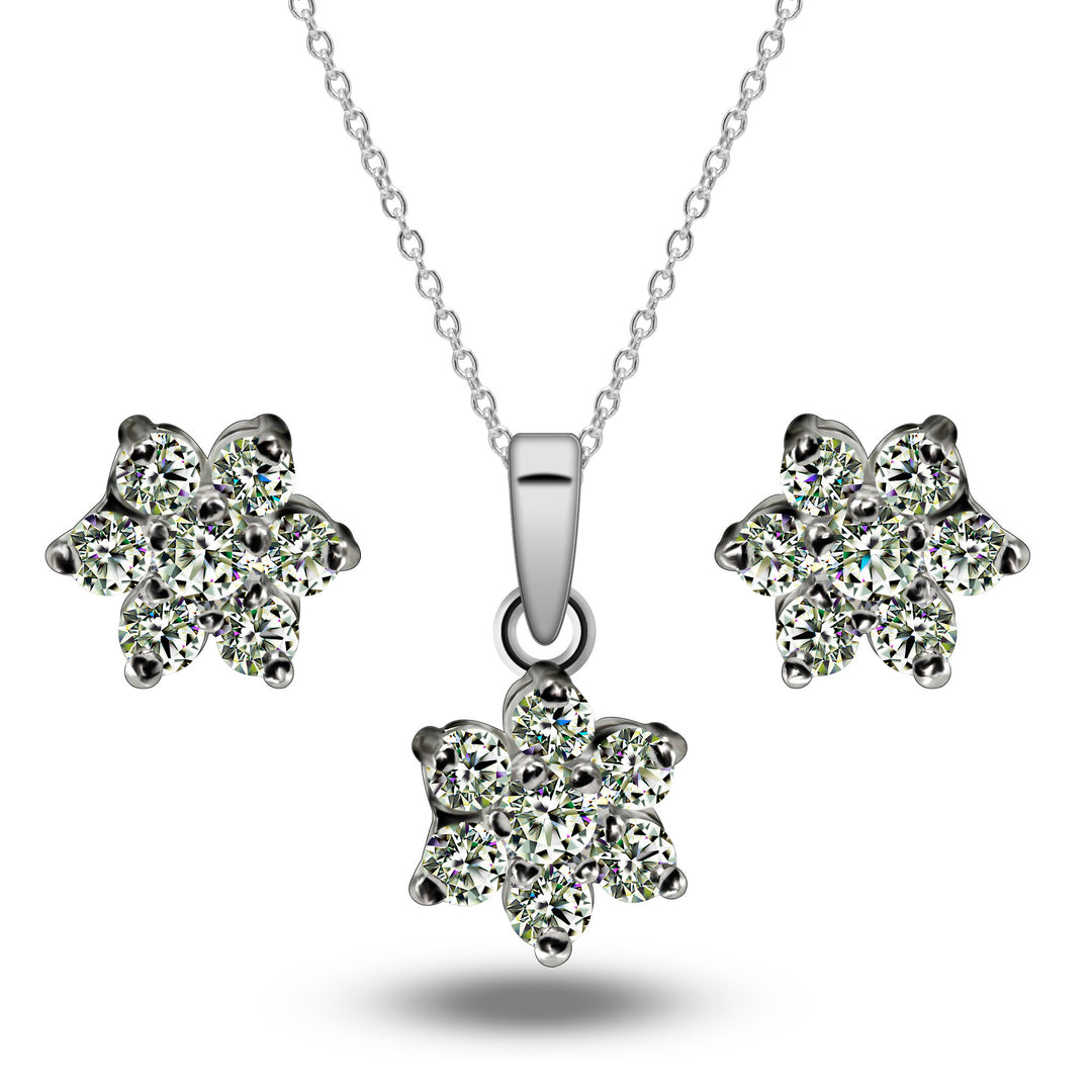 Moissanite Pendant Set