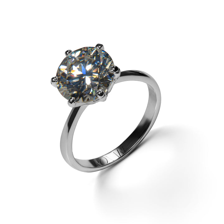 4 carat Moissanite diamond ring