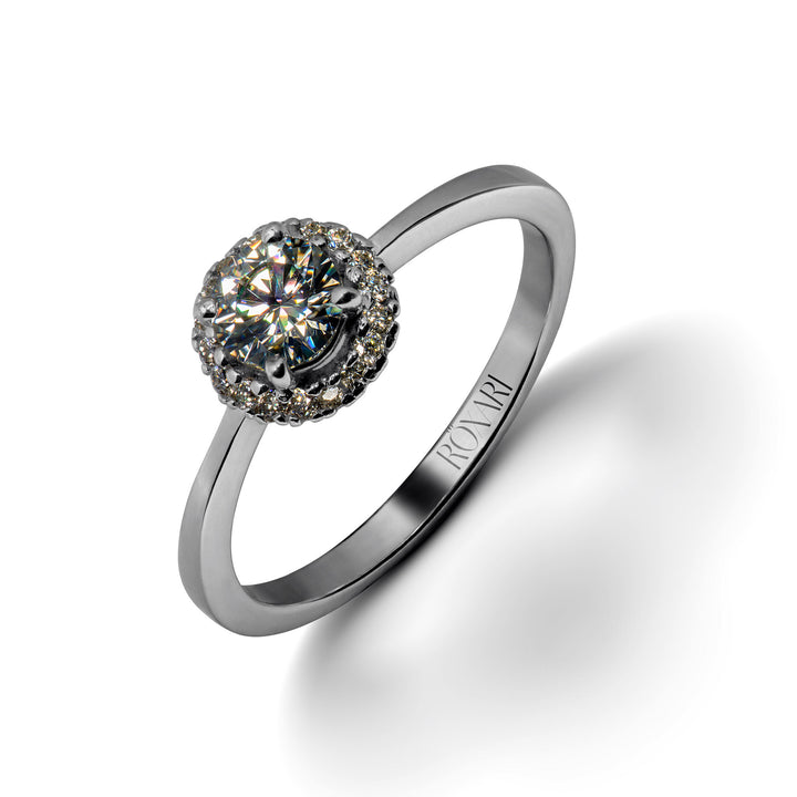 Moissanite diamond ring