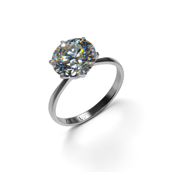 5 carat Moissanite diamond ring