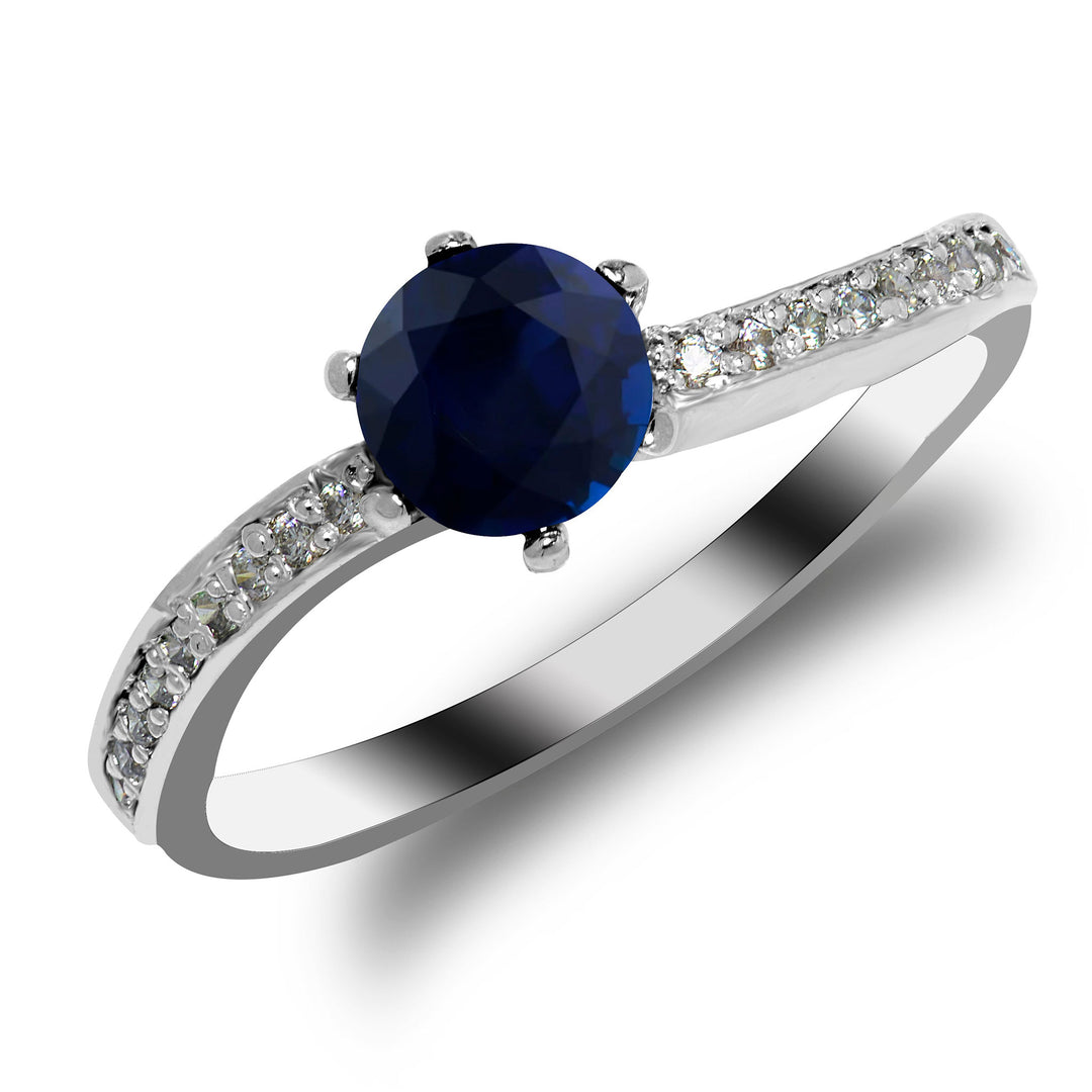 Blue Sapphire Silver ring for girls | Roxari