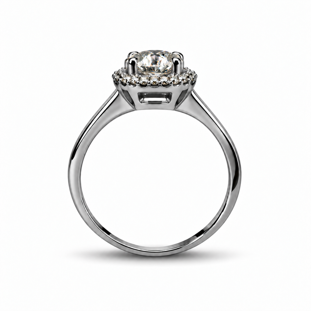 0.5 Carat Dazzling Orbit Moissanite Ring