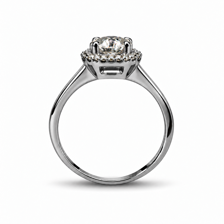 0.5 Carat Dazzling Orbit Moissanite Ring
