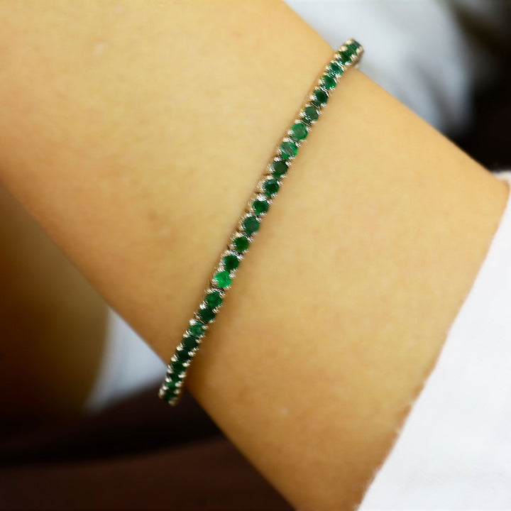 Emerald stone bracelet