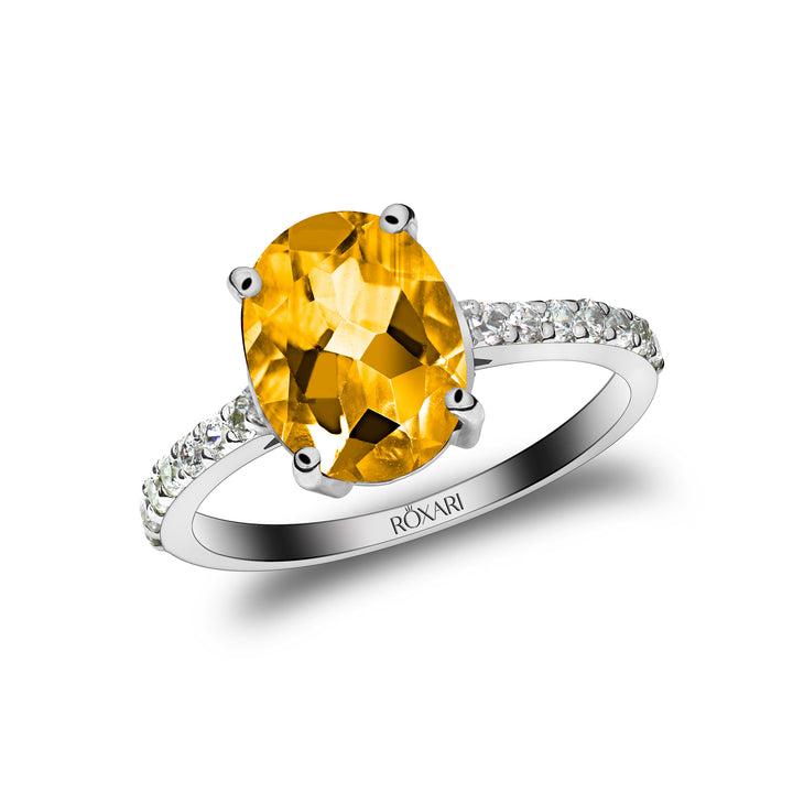 Natural Golden Topaz Envy Ring