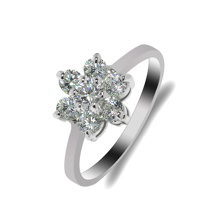 Moissanite Flower ring | Roxari