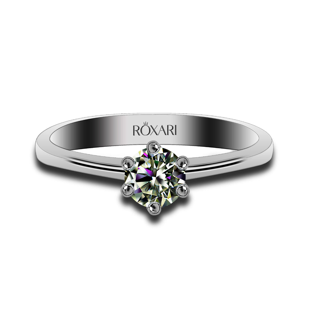Moissanite diamond wedding ring for women | Roxari