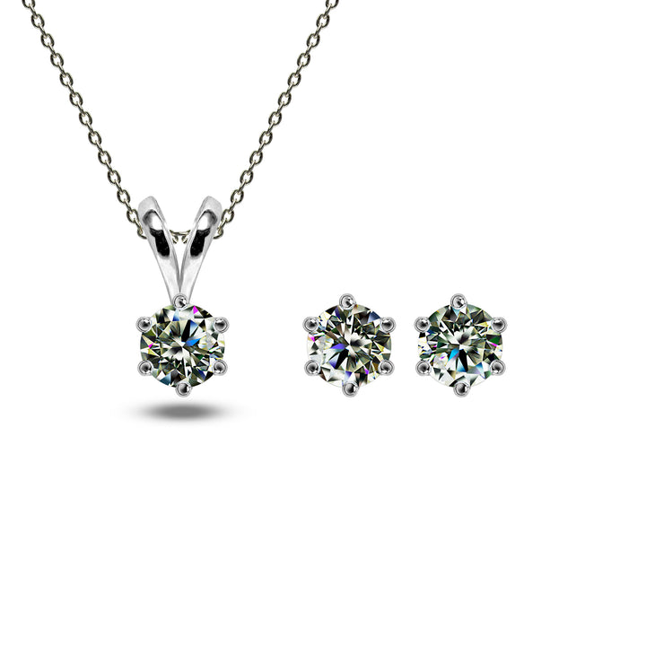 Moissanite Diamond pendant set | Roxari