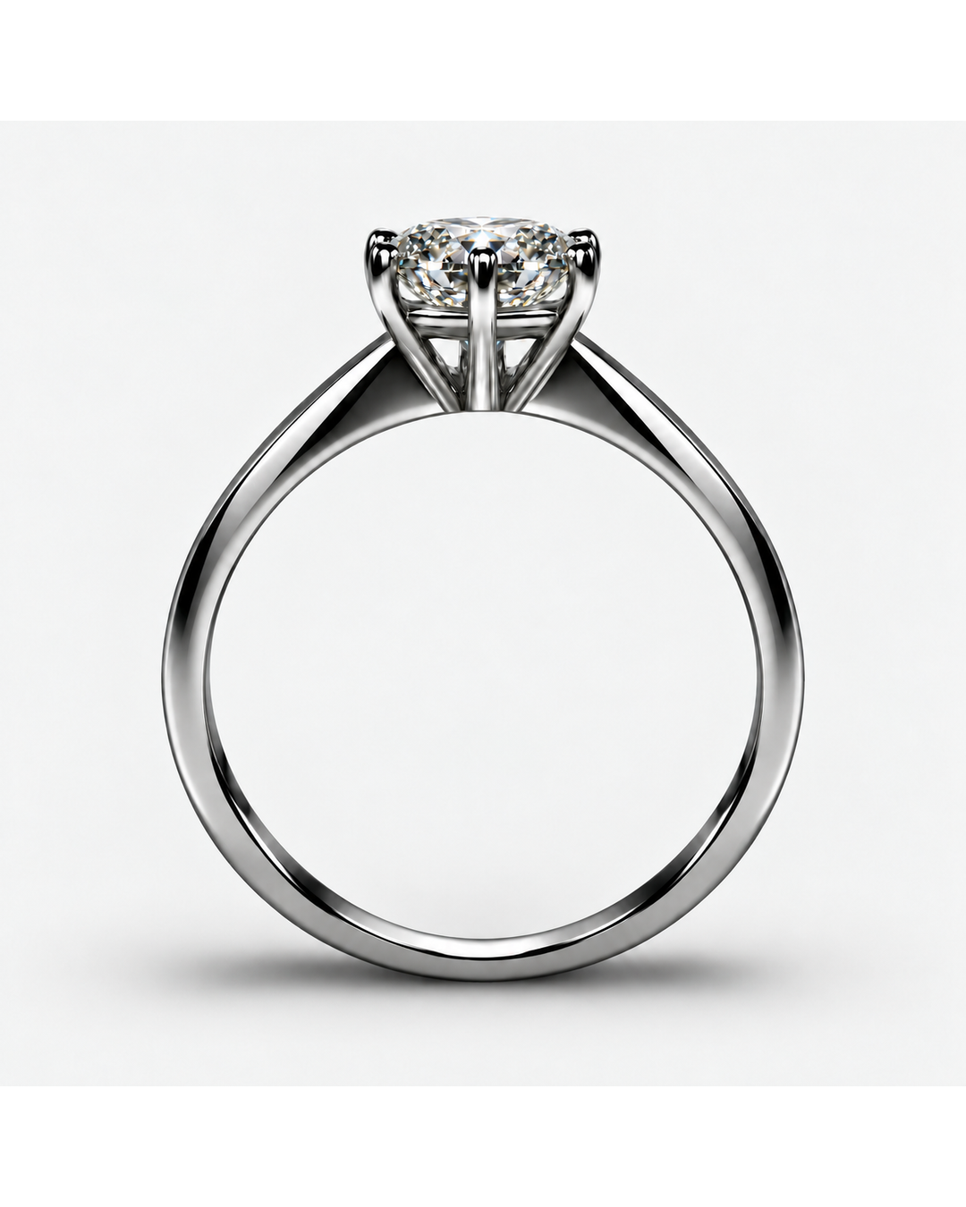 1 Carat Hexa Crown Ring shown in side profile