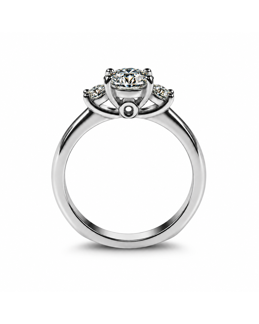 0.70 Cent Glamour Ring shown in side profile