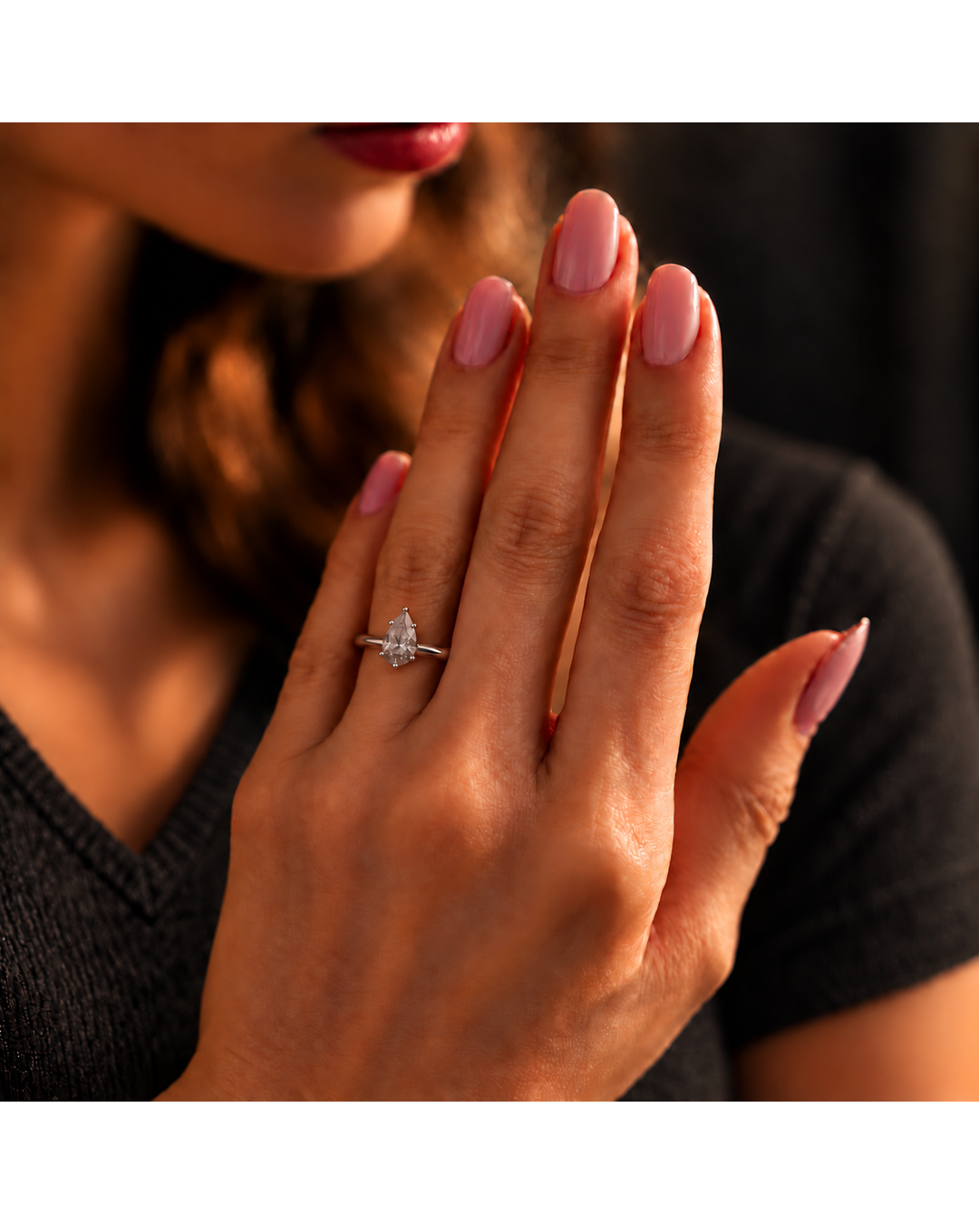 3 Carat Pear Cut Timeless Ring
