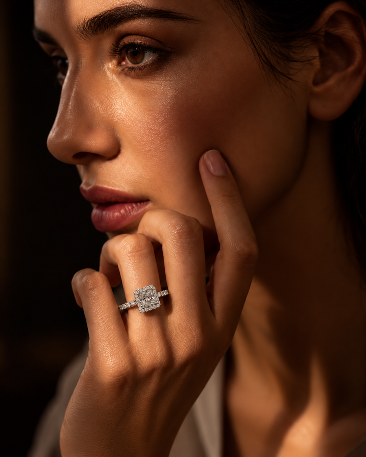1 Carat Princess Cut Four Seasons ring