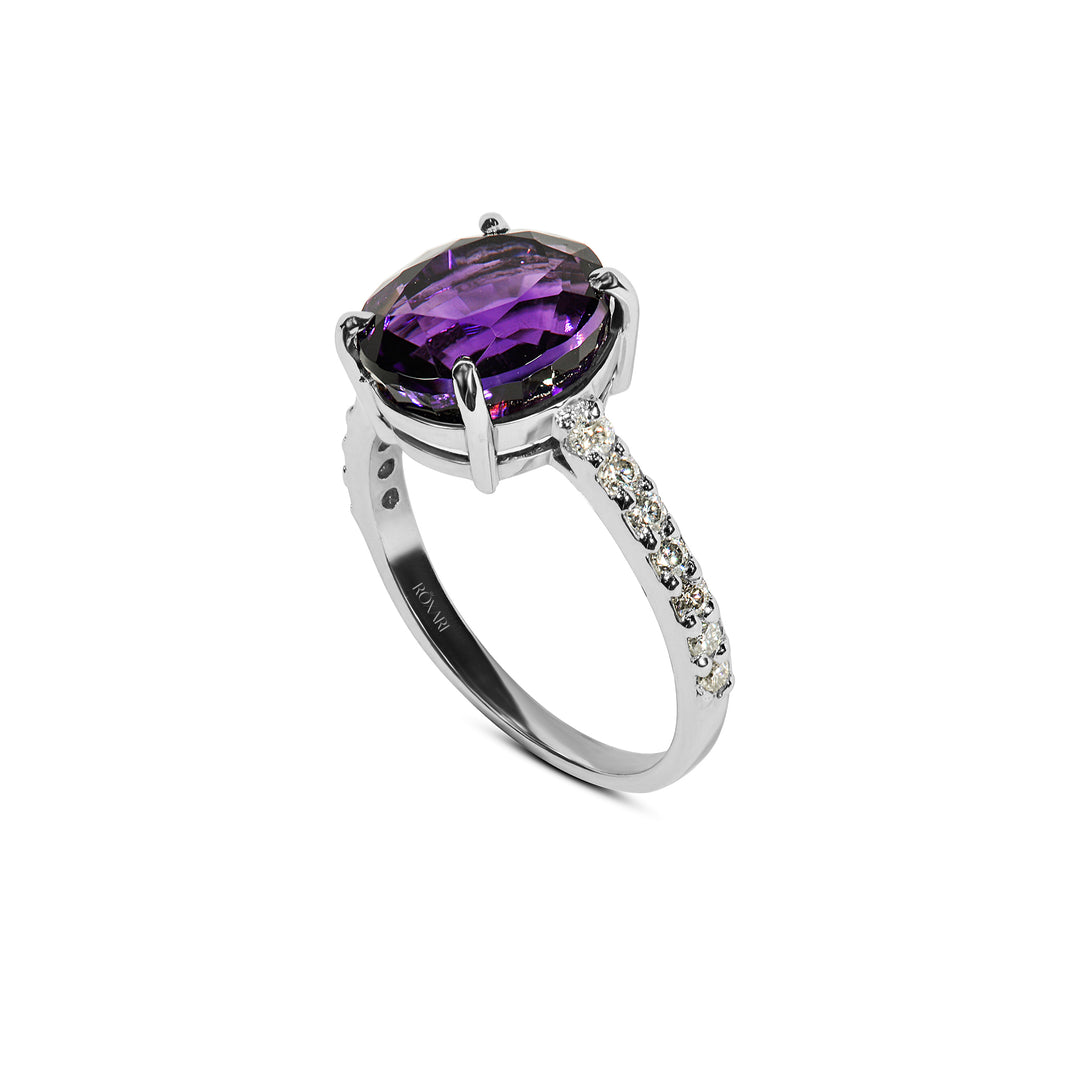 Natural Amethyst Ring / For Grls