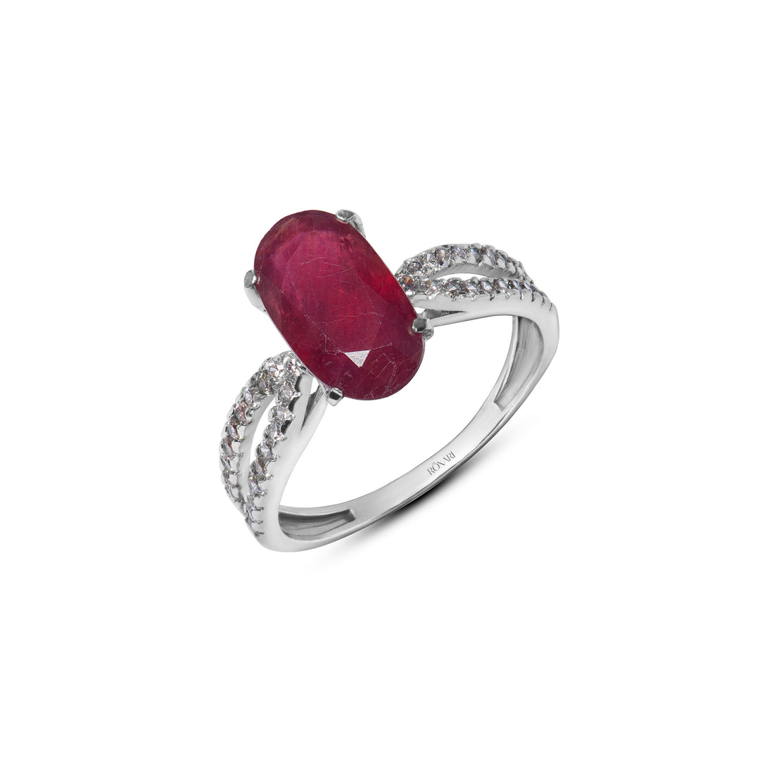 Natural Ruby Infinity Ring