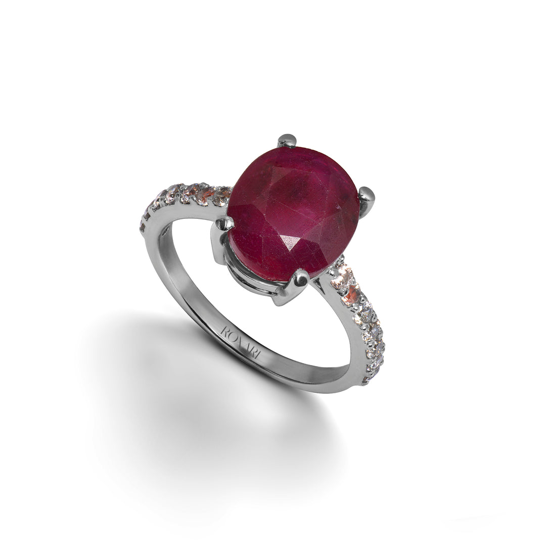 Ruby stone ring for females/women