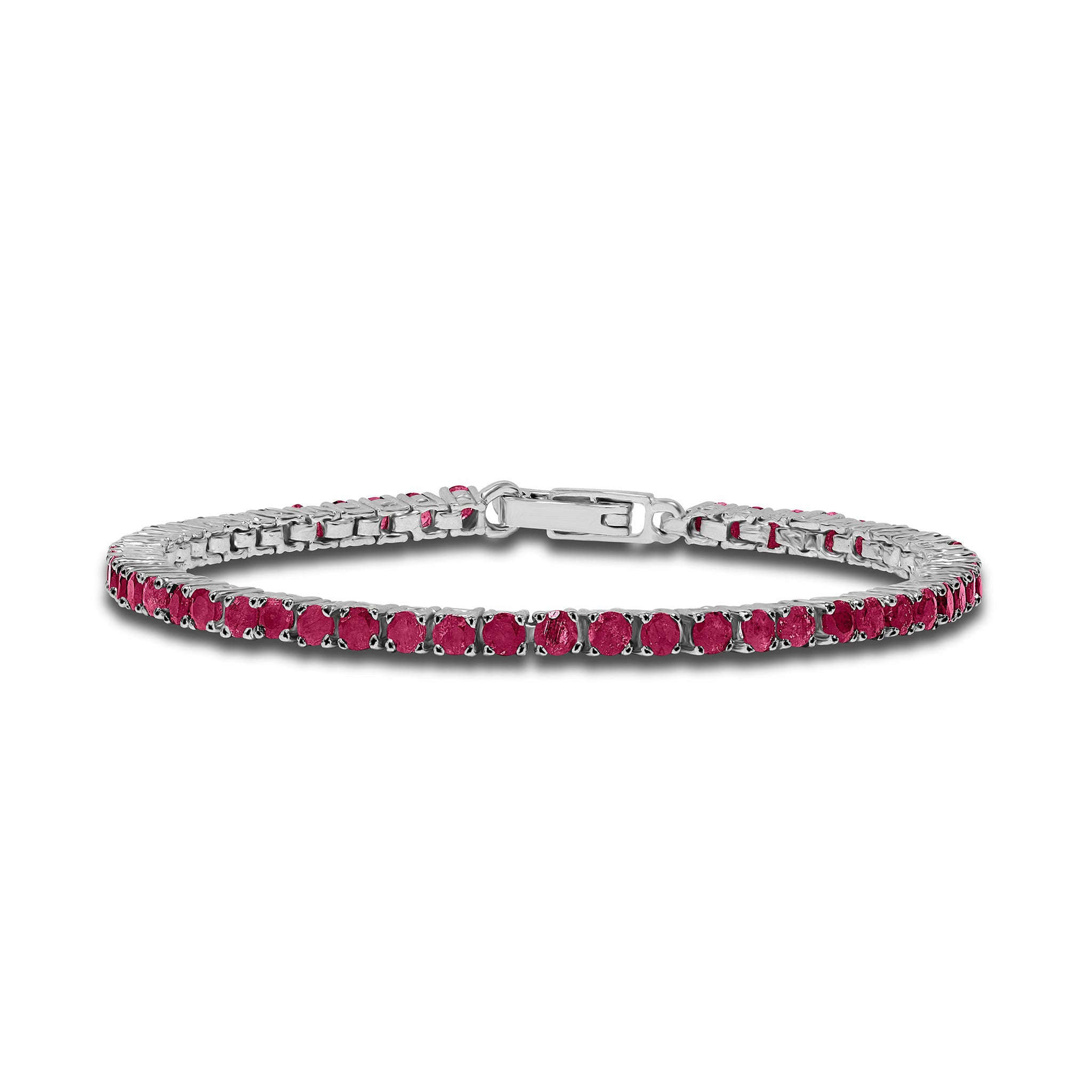 24 Carat Ruby and 1 Carat Diamond Affordable Tennis Bracelet 14 Karat White  Gold For Sale at 1stDibs | 24 carat or karat, 1 carat ruby price, how much  is a 1 carat ruby worth
