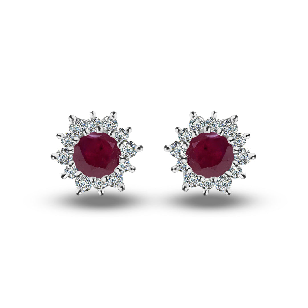 Ruby stone earrings